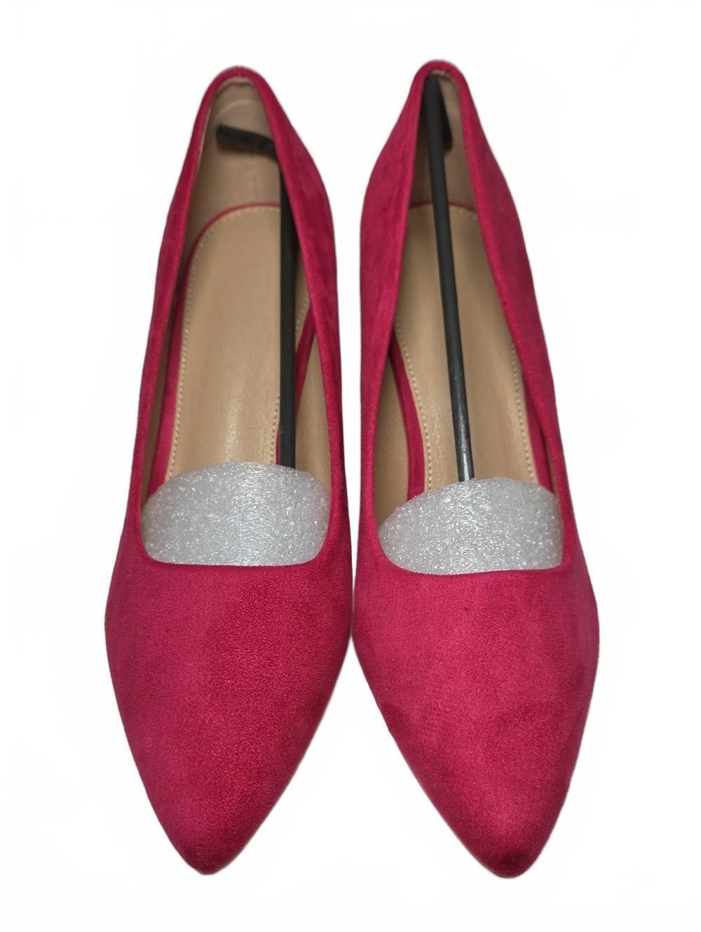 Fuchsia Suede Pointed Toe Pump | 7.5